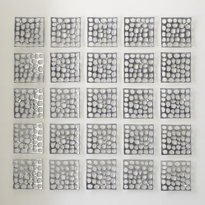 Polka Dot Wall Tile Silver