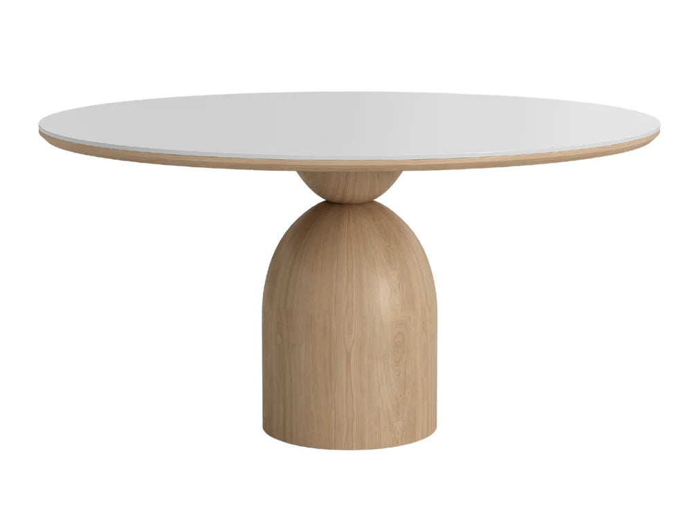 White Ceramic Top Round Table