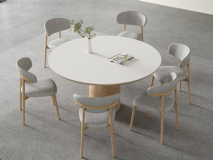 White Ceramic Top Round Table