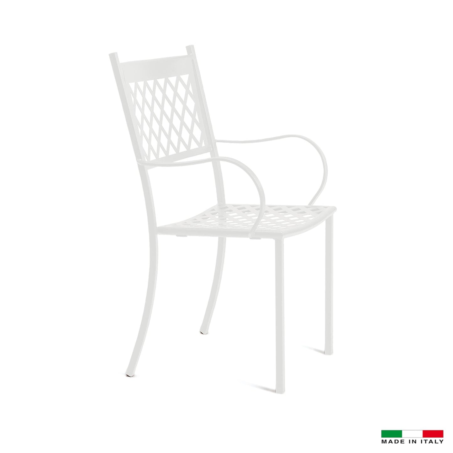 Italian Garden Outdoor Dining Chairs Summertime-A WHT