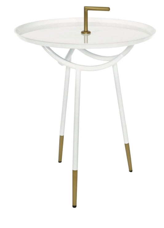 Flare End Table WHT