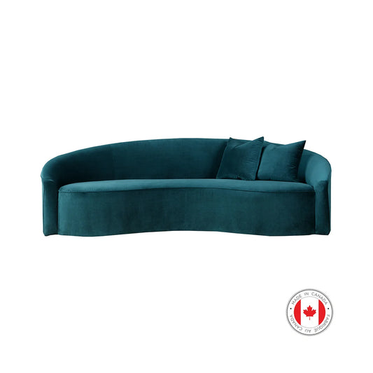 Fiona Dark Green Fabric Sofa