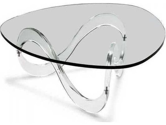 Interlude Home Clear Glass Coffee Table