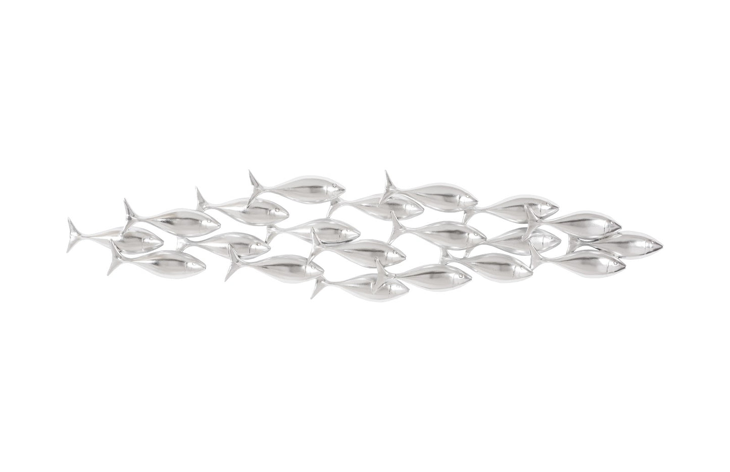 School of Fish Wall Art, Silver Leaf