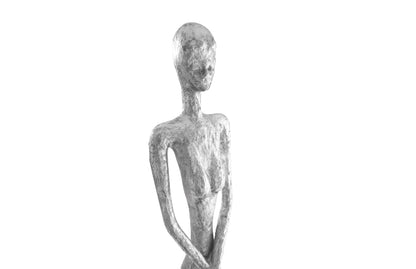 Lottie Sculpture Resin, Silver Leaf