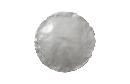 Cast Oil Drum Wall Discs Silver Leaf